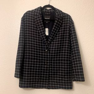 (Vacation) Madewell Oversized Blazer “Waffleback Shaw Blazer in Windowpane”